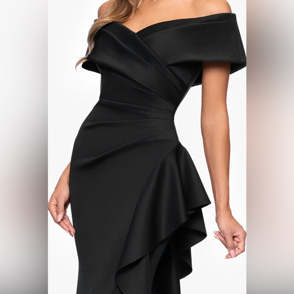 Xscape Black Ruffled Formal Dress Wall Art Accent